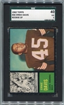 1962 Topps Football #36 Ernie Davis Rookie Card Short Print SGC 40