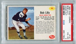 1962 Post Cereal Football #141 Bob Lilly Dallas Cowboys PSA 4