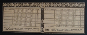 1911 World Series Merchant Score Card Wagner Cobb Johnson Mathewson & More