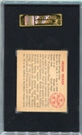 1950 Bowman #229 Frank Frisch Chicago Cubs SGC 70