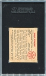 1950 Bowman #143 Eddie Stewart Washington Senators Autographed SGC AUTH