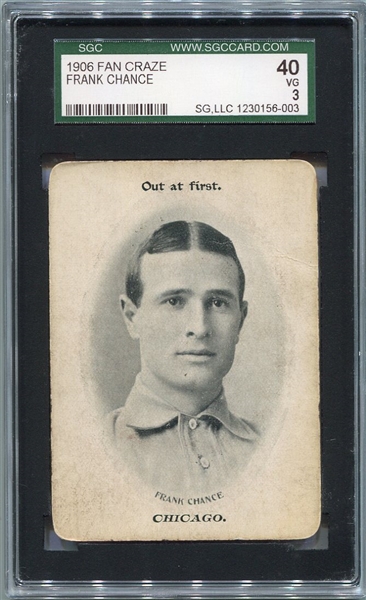 1906 Fan Craze Frank Chance SGC 40