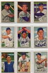 1952 Bowman Lot of 9 Different Detroit Tigers