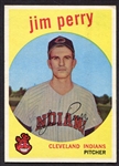 1959 Topps #542 Jim Perry Rookie Card Ex Centered