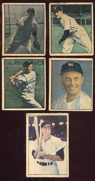 1951 & 1952 Berk Ross Collection of 5 Different