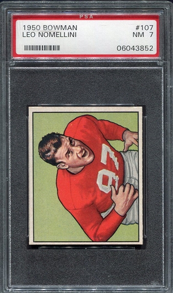 1950 Bowman Football #107 Leo Nomellini San Francisco 49ers PSA 7