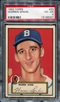 1952 Topps #33 Warren Spahn PSA 4 Looks Nicer!