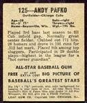 1949 Leaf #125 Andy Pafko Signed Card