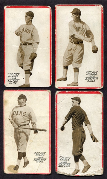 1918 Zeenut Lot of 4 Different