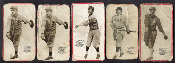 1918 Zeenut Lot of 5 Different