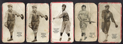 1918 Zeenut Lot of 5 Different