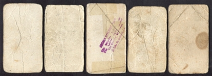1918 Zeenut Lot of 5 Different