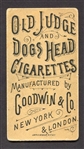 N166 Occupations for Women Old Judge and Dogs Head Cigarettes Card