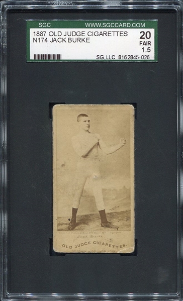 N174 Old Judge Boxer Jack Burke SGC 20