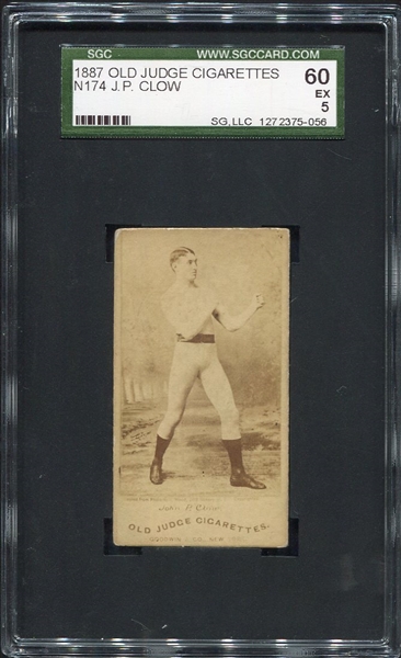 N174 Old Judge Boxer John P. Clow SGC 60
