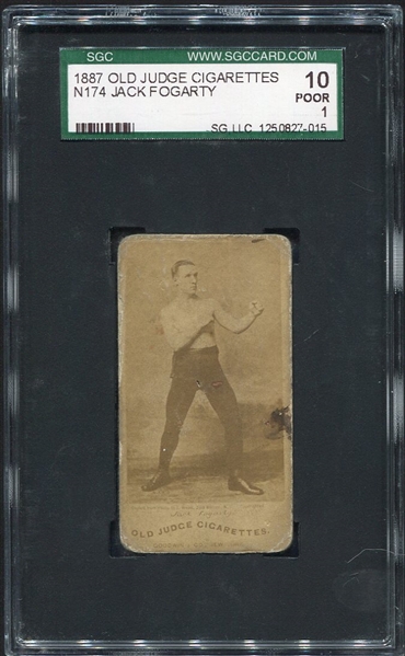 N174 Old Judge Boxer Jack Fogarty SGC 10