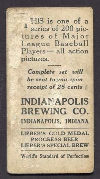 1916 Indianapolis Brewing #60 Art Fletcher, New York Giants