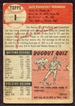 1953 Topps #1 Jackie Robinson Brooklyn Dodgers G+