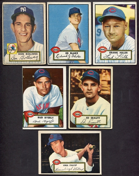 1952 Topps Lot of 6 Different