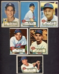1952 Topps Lot of 6 Different