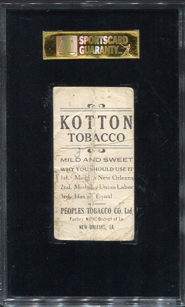 T216 Kotton Cigarettes Chief Bender Baltimore Feds Striped Cap SGC 10