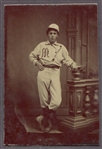 Circa 1870s Tintype of Baseball Player in Uniform