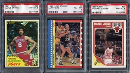 Lot of 3 Basketball HOFers All PSA 8