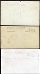 Early 20th Century Baseball Postcard Lot of 3 RPPC's
