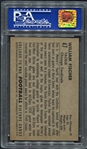 1952 Large Bowman #47 Bill Fischer PSA 8