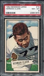 1952 Large Bowman #76 Herman Clark PSA 8