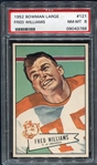 1952 Large Bowman #121 Fred Wiliams PSA 8