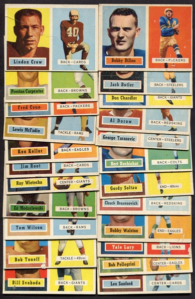 1957 Topps Football Lot of 23 Differentw/HOFers