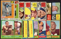 1955-1969 Topps & Philadelphia Football Lot of 35 Different