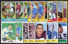 1955-1969 Topps & Philadelphia Football Lot of 35 Different