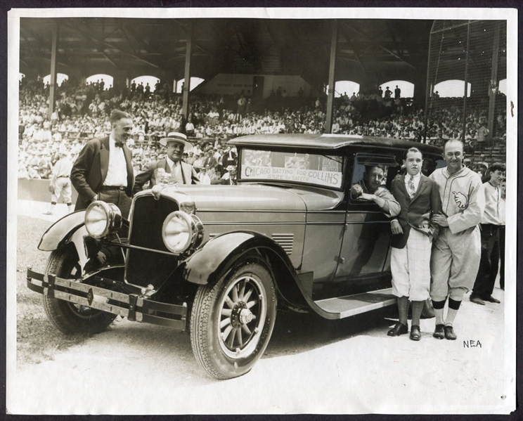 1927 Eddie Collins & Ty Cobb Stutz Automobile Photograph