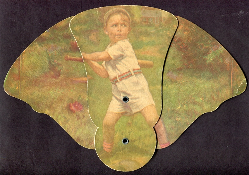 Circa 1940s-50s Baseball Trifold Advertising Fan