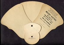 Circa 1940's-50's Baseball Trifold Advertising Fan