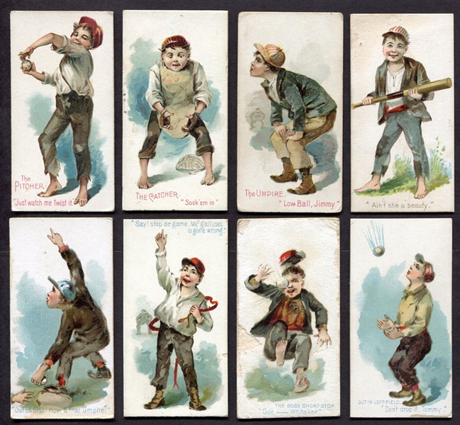 N88 Terrors of America All Eight Baseball Cards