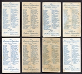 N88 Terror's of America All Eight Baseball Cards