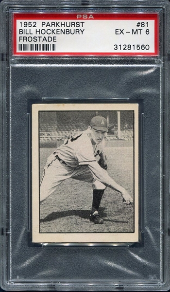 1952 Parkhurst Frostade #81 Bill Hockenbury Ottawa Athletics PSA 6