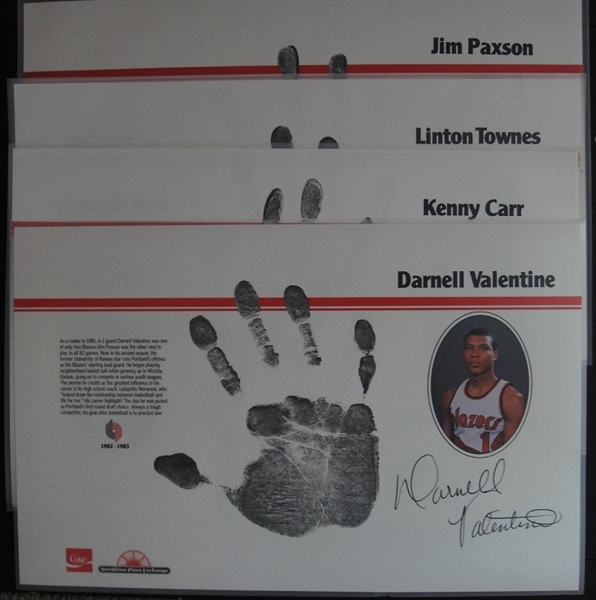 1982-83 Portland Trailblazers SunShine Pizza Laminated Place Mat Set of 7