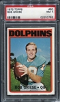 1972 Topps #80 Bob Griese Miami Dolphins PSA 7