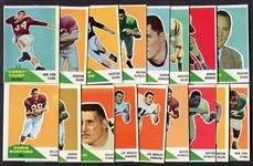 1960 Fleer Football Lot of 17 Assorted G-Exmt
