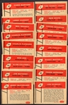 1960 Fleer Football Lot of 17 Assorted G-Exmt