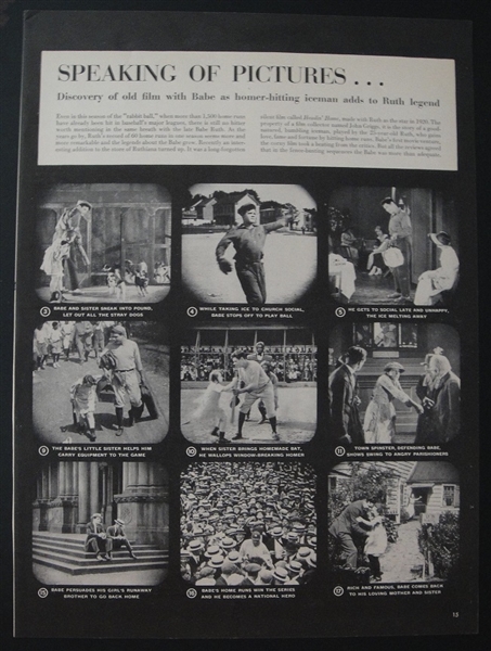 1950s Life Magazine Babe Ruth Headin Home Pictorial