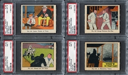 R41 1930's Dick Tracy Lot of 4 PSA Graded 7-8's