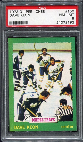 1973 O-Pee-Chee #150 Dave Keon PSA 8