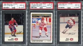 1988-91 Lot of 3 PSA 10 Hockey Cards