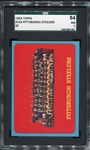 1963 Topps #133 Pittsburgh Steelers Team SP SGC 84