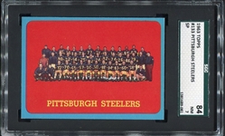 1963 Topps #133 Pittsburgh Steelers Team SP SGC 84